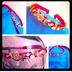 Red Velvet Headband Garland